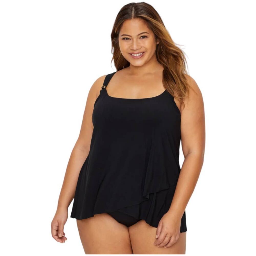 MIRACLESUIT NWT Plus Size Solid Razzle Dazzle Underwire Tankini Top Size 20W
